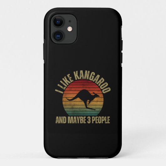 カンガルーと3人の人が好きかも Case-Mate iPhoneケース (裏面)