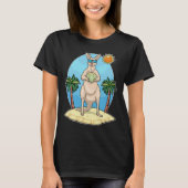 カンガルーのいるココナッツビーチの夏 Tシャツ (正面)