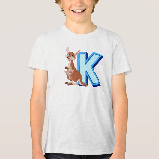カンガルーのかたち トライブレンドTシャツ (正面)