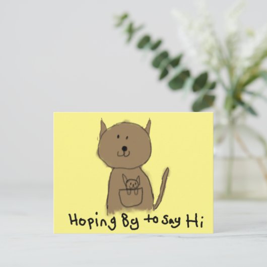 カンガルーのはがきを期待して ポストカード (スタンド正面)