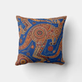 カンガルーのアボリジナルアート クッション (裏面)