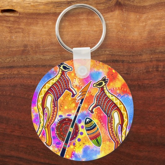 カンガルーのキーチェーン キーホルダー (正面)