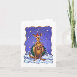 カンガルーのクリスマスの星明かりの夜 シーズンカード