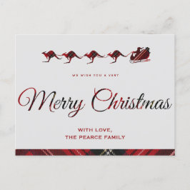 カンガルーのクリスマスカード、サンタススレハイオーストラリア ポストカード