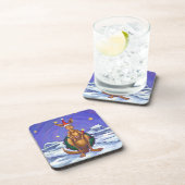 カンガルーのクリスマス星空の夜 コースター (右側)