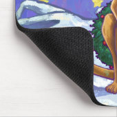 カンガルーのクリスマス星空の夜 マウスパッド (コーナー)