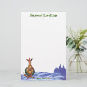 カンガルーのクリスマス星空の夜 便箋 (スタンド正面)