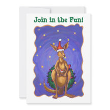 カンガルーのクリスマス星空の夜