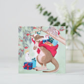 カンガルーのクリスマス – オーストラリアのクリスマスアート カード (スタンド正面)