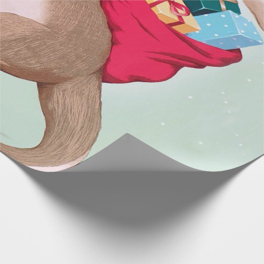 カンガルーのクリスマス – オーストラリアのクリスマスアート ラッピングペーパー (角)