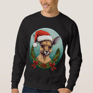 カンガルーのクリスマス スウェットシャツ