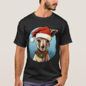 カンガルーのクリスマス Tシャツ (正面)