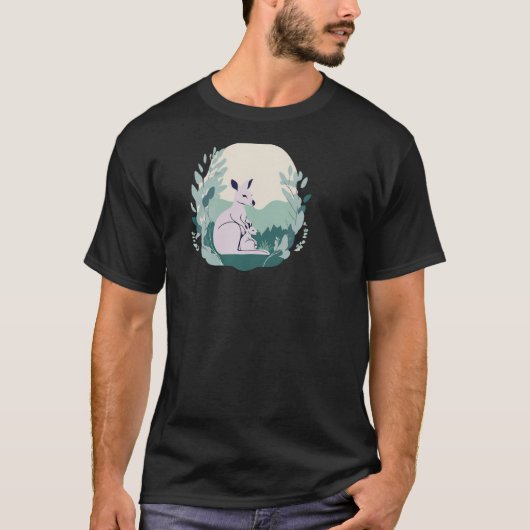 カンガルーのシルエットTシャツデザイン Tシャツ (正面)
