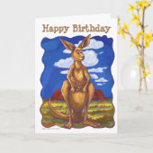 カンガルーのパーティーの中心 カード (黄色い花)