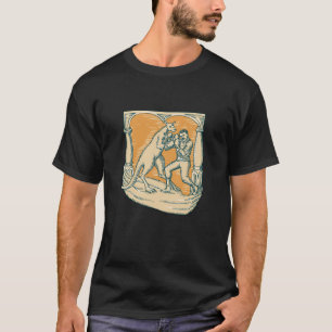 カンガルーのボクシングの人のエッチング Tシャツ