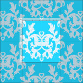 カンガルーのポーのダマスク植物模様 ファブリック (タイル)