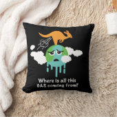 カンガルーのメタンの屁 クッション (ブランケット)