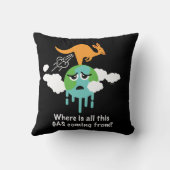 カンガルーのメタンの屁 クッション (裏面)