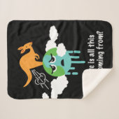 カンガルーのメタンの屁 シェルパブランケット (正面(横))