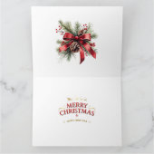 カンガルーの下にクリスマスバウブルとガムツリー カード (内部)