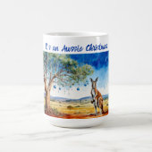 カンガルーの下にクリスマスバウブルとガムツリー コーヒーマグカップ (中央)