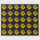 カンガルーの交通標識 ラッピングペーパー (フラット)