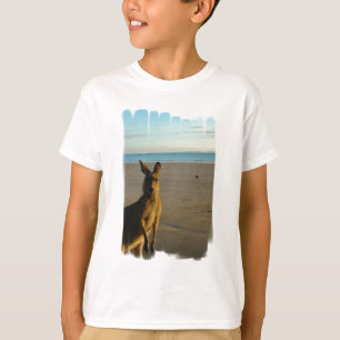 カンガルーの写真の子供のTシャツ Tシャツ