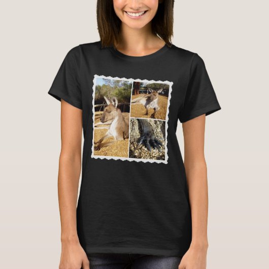カンガルーの写真コラージュ, Tシャツ (正面)