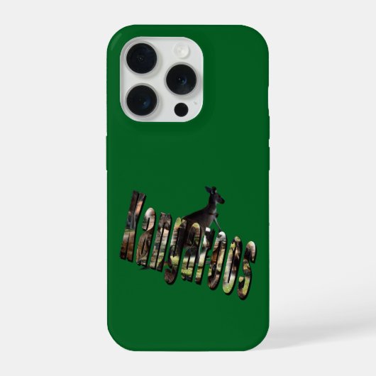カンガルーの写真ロゴ, iPhoneケース (裏面)