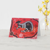 カンガルーの夢 カード (黄色い花)