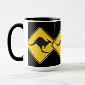 カンガルーの注意の印 マグカップ (左)