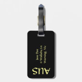 カンガルーの注意の印 ラゲッジタグ (裏面縦)