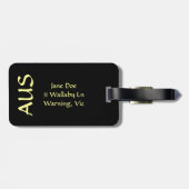 カンガルーの注意の印 ラゲッジタグ (裏面横)