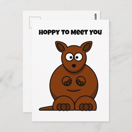 カンガルーの漫画に会いにホッピーおもしろい ポストカード (正面/裏面)