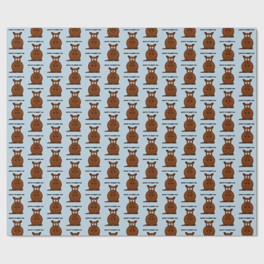 カンガルーの漫画に会いにホッピーおもしろい ラッピングペーパー (フラット)