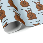 カンガルーの漫画に会いにホッピーおもしろい ラッピングペーパー (ロールコーナー)