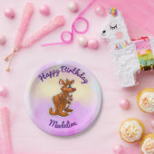 カンガルーの誕生日のプレート ペーパープレート (パーティー)