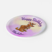 カンガルーの誕生日のプレート ペーパープレート (アングル)