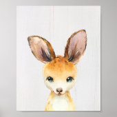 カンガルーの赤ちゃんの絵 ポスター (正面)