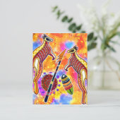 カンガルーの郵便はがき ポストカード (スタンド正面)