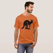 カンガルーの風景 オーストラリアの動物モチーフ ビンテージ Tシャツ (正面フル)