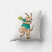 カンガルーはハンドボールでハンドボール選手として クッション (裏面)