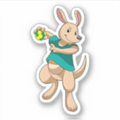 カンガルーはハンドボールでハンドボール選手として シール (正面)