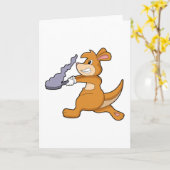 カンガルーはパンと調理師として カード (黄色い花)