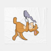 カンガルーはパンと調理師として フリースブランケット (正面(横))