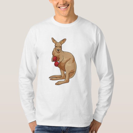 カンガルーはボクサーとしてボクシング手袋 Tシャツ (正面)