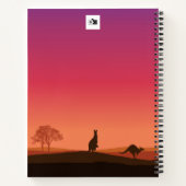 カンガルーをテーマにしたノートパーソナライズされたブック ノートブック (裏面)