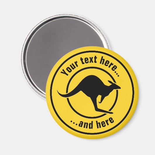カンガルーアイコン マグネット (正面/裏面)