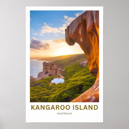 カンガルーアイランドオーストラリア旅行プリント ポスター (正面)