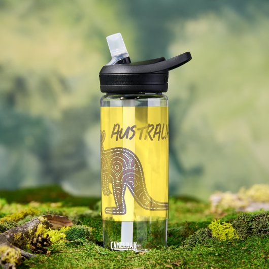カンガルーアボリジナルモザイク ウォーターボトル (アウトドア)